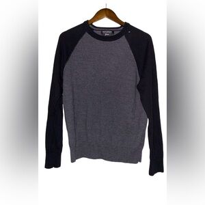 Banana Republic Luxe Baruffa Merino Wool Colorblock Long Sleeve Sweater Men L‎